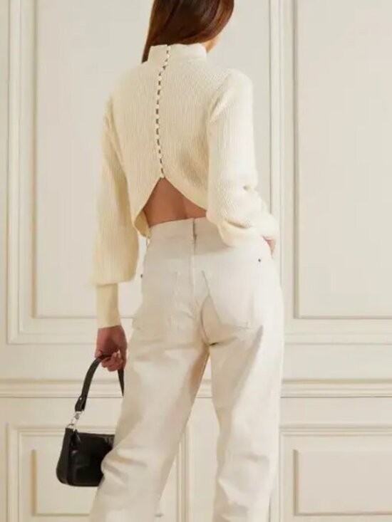 Reformation Sweaters - REFORMATION NET-A-PORTER kieran ribbed recycled cashmere-blend sweater small